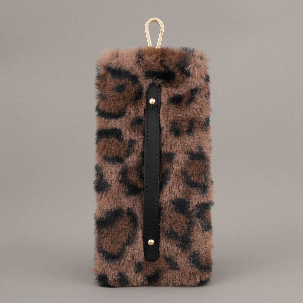 Leopar Desenli Peluş Gözlük Kılıfı – Küçük Boy